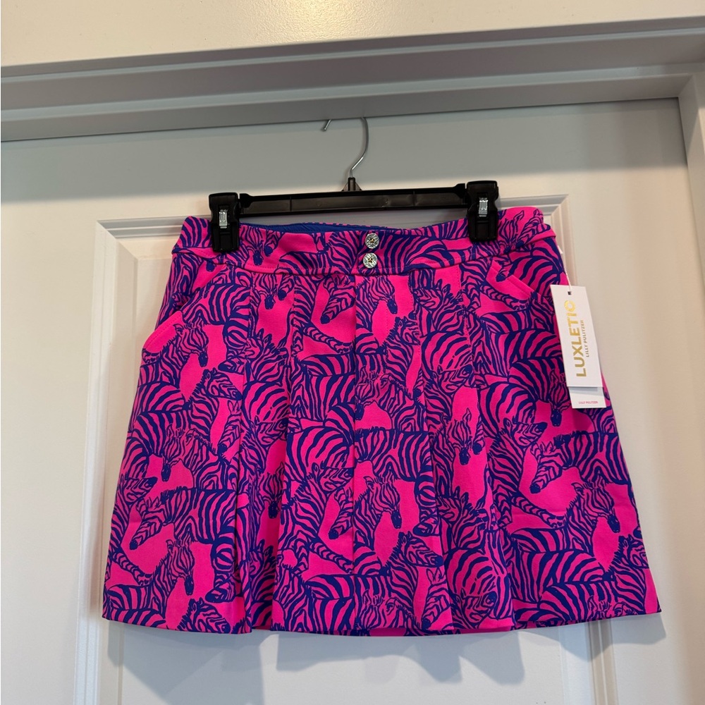 LAST ONE Lilly Pulitzer Size 8 Kimika Pink Zebra Print Skort New with tags
